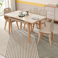 Table à manger extensible en bois de style nordique 120799