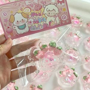 Mini Unisex Strawberry Cat Claw Keychain Super Soft <b>Squishy</b> Slow Rising Stress Relief Accessory for Friends Gift - Product Image 2