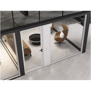 <span class=keywords><strong>Cloison</strong></span> murale sans cadre en aluminium de la série Panorama de 100 mm avec un design moderne, une construction durable et une absorption <span class=keywords><strong>acoustique</strong></span> pour une utilisation au bureau - Product Image 1