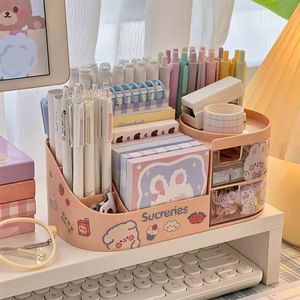 Porte-stylo multifonctionnel Kawaii Porte-brosse <span class=keywords><strong>Pot</strong></span> Porte-<span class=keywords><strong>crayon</strong></span> Enfants Étudiant Bureau Papeterie Organisateur Fournitures de bureau Rangement - Product Image 1