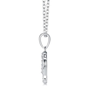 Collar con Colgante de Plata de Ley 925 Antideslustre con Símbolo del Horóscopo Virgo y Moissanita Brillante de Brillo Intenso - Product Image 3