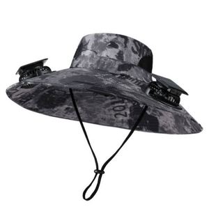 Gorra de Pesca de Nylon con Ventilador Solar y Dos Ventiladores Refrigerantes para Esquí y Ciclismo, Venta al Por Mayor - Product Image 1