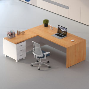 Bureau de direction moderne et luxueux en forme de L, extensible, en panneaux de mélamine, avec gestion des câbles, OEM - Product Image 3