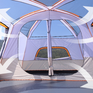 Tente de <span class=keywords><strong>camping</strong></span> quatre saisons très vendue, imperméable 3000 mm, double couche, tissu Oxford 210D, deux chambres et un salon, grande capacité 3-10 personnes - Product Image 3