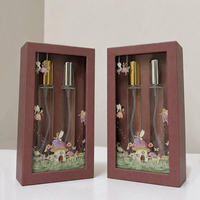 Petites boîtes de voyage en papier pour parfums et huiles essentielles, avec doublure en velours rose, vides, rigides, en acrylique, pour échantillons de parfum