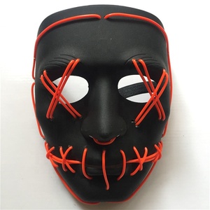 Populaire!! Fête de la Mascarade d'halloween Néon <span class=keywords><strong>EL</strong></span> Fil Masque Lueur dans Le Noir - Product Image 5