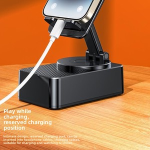 3-en-1 multifonctionnel pour <span class=keywords><strong>Bluetooth</strong></span> Mini haut-parleur haute esthétique support de téléphone rotatif tableau de bord montage téléphone portable - Product Image 2