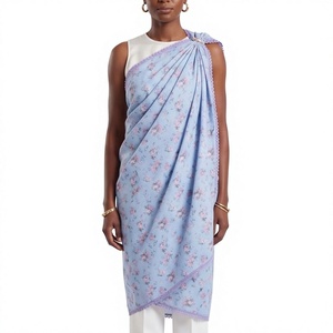Chal de Viscosa Transpirable con Estampado Floral y Borde de Encaje para Mujer, Uso Diario en Invierno, Estilo Árabe - Product Image 4