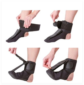 Attelle de <span class=keywords><strong>nuit</strong></span> réglable HKJD pour pied tombant, orthèse cheville-pied en néoprène souple pour le soulagement de la fasciite plantaire et des AVC - Product Image 3