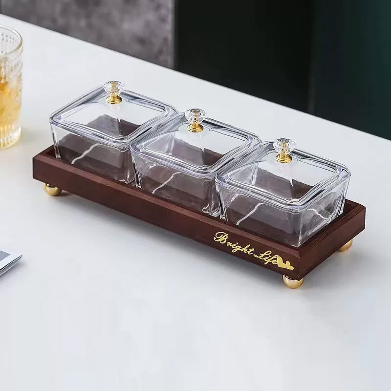 Vetro trasparente a 3 scomparti.