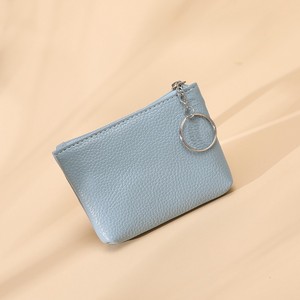 Mini <span class=keywords><strong>porte</strong></span>-monnaie léger et écologique <span class=keywords><strong>en</strong></span> <span class=keywords><strong>cuir</strong></span> PU imprimé UV motif litchi, <span class=keywords><strong>porte</strong></span>-clés, portefeuille et sac de rangement pour <span class=keywords><strong>femme</strong></span> - Product Image 4