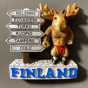 Aimant de réfrigérateur personnalisé Ours Viking Élan d'Alaska, Aimant de réfrigérateur Élan des pays nordiques, Collection <span class=keywords><strong>Finlande</strong></span> Norvège Suède - Product Image 2