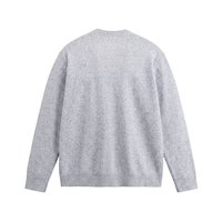 Herren Herbst Langarm Rundhals Henley Pullover mit Knopfleiste Strickpullover Lässig Große Größen Plus Size Oversized Relaxed Fit