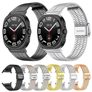 Bracelet de <span class=keywords><strong>montre</strong></span> intelligente pour femmes et hommes, bracelet de <span class=keywords><strong>montre</strong></span> en acier inoxydable de luxe pour <span class=keywords><strong>Samsung</strong></span> <span class=keywords><strong>Galaxy</strong></span> Watch Ultra 7 - Product Image 1