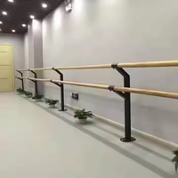 Barre de danse de barre de ballet murale en acier et en érable pliable et légère pour la formation de club à domicile