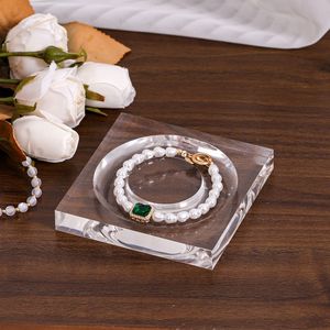 Plateau de présentation transparent en acrylique pour bracelets, modèle automne <span class=keywords><strong>2022</strong></span>, présentoir de circonférence, design perlé, pour stand - Product Image 5