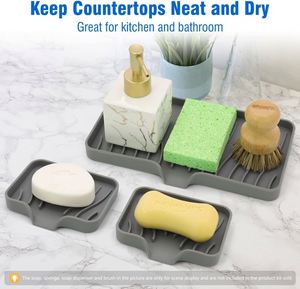 Modern Design Food-Grade Silicone Dish Drying Mat Non-Slip and Heat-Resist for Home Use Square Pattern Table - Product Image 4