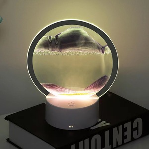 Adorno de Escritorio de Lujo para Influencers: Pintura Dinámica de Arenas Movedizas, Reloj de Arena 3D Estereoscópico, Pequeña Luz Nocturna Creativa para Aliviar el Estrés - Product Image 4