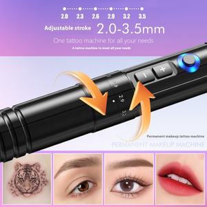 Máquina de Tatuar Rotativa <span class=keywords><strong>Ambition</strong></span> con Carrera Ajustable de 2.0-3.5mm, Kit Inalámbrico, Pluma de Tatuar con Carrera Ajustable - Product Image 2
