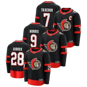 2024 Ottawa Ice Hockey Jersey Embroidery Shirts Stitched Senators Uniform Home Suit #7 Tkachuk #9 Norris #28 Giroux