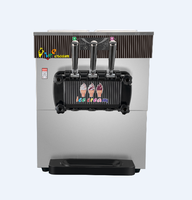 Machine à glace molle compacte à double cylindre pour comptoir, double usage domestique et commercial, pour la restauration, les food trucks et les cafés