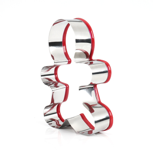 Thép Không Gỉ Gingerbread Người Đàn Ông Giáng Sinh <span class=keywords><strong>Cookie</strong></span> <span class=keywords><strong>Cutter</strong></span> Biểu Tượng Tùy Chỉnh Với PVC Cạnh Gừng Bánh Mì Người Đàn Ông - Product Image 4