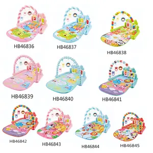 Hot Selling Educatief Activiteit Spelen Deken Fitness Pedaal Piano Muziek Met Opknoping Speelgoed Muzikale Baby Play Gym Mat