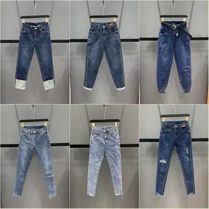 Hoge Kwaliteit Mannelijke Vrouwelijke Jeans Stock Pocket Jeansmale Dames Nieuwkomer Vintage Denim Jeans Broek Voor Mannen Dames