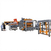 Machine de fabrication de briques creuses en béton HF Qt12-15, machine de fabrication de blocs creux en ciment entièrement automatique avec système hydraulique, fabricant