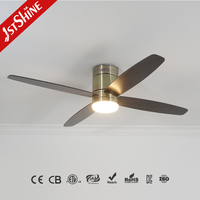 Ventilateur de plafond professionnel 1stshine avec télécommande, durable, pour la décoration intérieure, excellent vendeur, directement de l'usine, grand débit d'air, avec éclairage