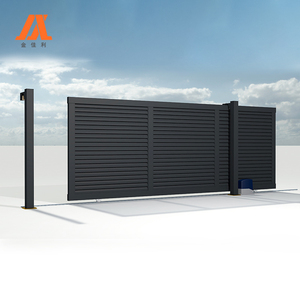 Porte coulissante automatique en alliage d'aluminium industriel personnalisée GINARI, 4 m, durable, écologique, couleur grise, garantie de 2 ans, moderne - Product Image 3