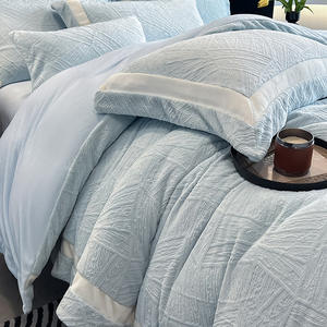 Ensemble de housse de <span class=keywords><strong>couette</strong></span> en velours épais 4 pièces, extra chaud, en polaire corail et flanelle, velours gaufré, ensemble de literie d'hiver, ensembles de draps - Product Image 4