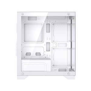 Lovingcool Caixa do PC computador central torre Alta Fluxo de Ar Perfurado Vidro Temperado Frente / Side Painel <span class=keywords><strong>Gamer</strong></span> Case - Product Image 6