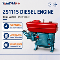 Moteur diesel monocylindre refroidi par air, machine à moudre le maïs et moteur hors-bord pour bateau