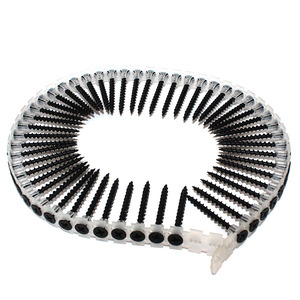 Vis à cloisons sèches en acier collées, tête Phillips, phosphate noire, pour pistolet à vis automatique, M3-5x25 pouces/métrique - Product Image 2