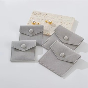 Custom Size With LOGO Compound Plush Jewelry Bag Wholesale Low Price Ring Earrings Storage Gift Packing Pouch - Product Image 4