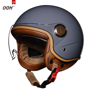 <span class=keywords><strong>Casco</strong></span> Moto Aperto OOH per Adulti Omologato DOT 3/4 Stile Retrò <span class=keywords><strong>Vespa</strong></span> con Doppia Visiera per Uomo e Donna - Product Image 5