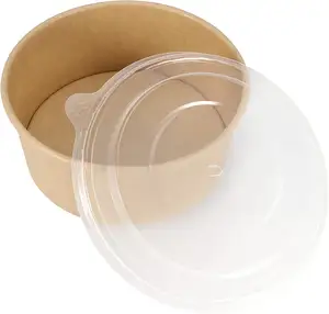 圆形纸碗沙拉新鲜碗沙拉碗纸