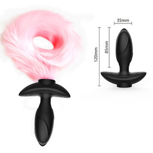 Pink Tail-Typ Elektrischer Silikon <span class=keywords><strong>Anal</strong></span> <span class=keywords><strong>Plug</strong></span> 3 Rotations modus 12 Vibrations frequenzen - Product Image 4