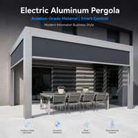 Pergola Bioclimatique en Aluminium Tenda pour Extérieur, Toit de Gazebo Ouvert, Fonctionnement Motorisé/Manuel, Résistante au Vent