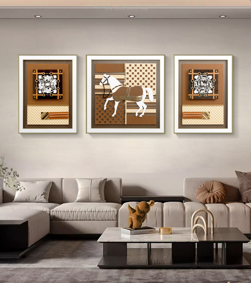 3 Tableaux Sur Toile Encadrés - Forêt Paysage - Décoration Murale Salon