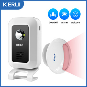KERUI US倉庫 PIRモーションセンサー 150m範囲 ワイヤレスドアベルチャイム セキュリティアラーム 大音量 32曲 ホームストアビジネス向け - Product Image 1