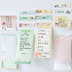 Ensemble de papeterie mignon, blocs-notes adhésifs, fournitures scolaires Kawaii, blocs-notes avec boucle magnétique - Product Image 5