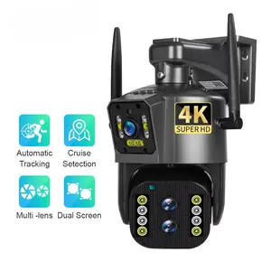 Tầm nhìn 10x4k bán hàng nóng Wifi mạng Máy ảnh ống kính kép zoom quang PTZ chuyển động theo dõi camera an ninh ngoài trời