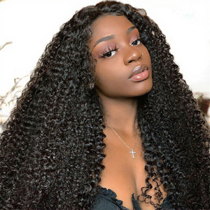 100% Brazilian Unprocessed Virgin Remy Hair <b>Wig</b> Best Quality Cuticle Aligned Kinky Curly Afro Style Long Length Easy to Wear - Product Image 2