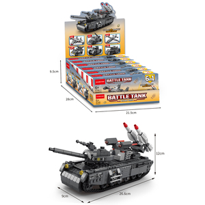 Chaser Tank – Blocs de construction 6-en-1 – Modèle de véhicule tactique 156 pièces, kit de briques éducatives miniatures pour cadeaux de fête et objets promotionnels - Product Image 2