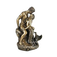 Décoration de jardin moderne Sculpture érotique en bronze en métal Statue de femme nue sexy à genoux grandeur nature Sculpture en bronze nue pour femme