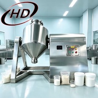 Mélangeur de poudre rotatif commercial pour herbes et épices, mélangeur de farine de manioc sèche, machine à mélanger à double cône - Vente chaude