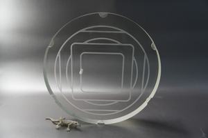 Op maat gemaakt ultradik rond borosilicaatglas met kanalen & gaten - Product Image 3