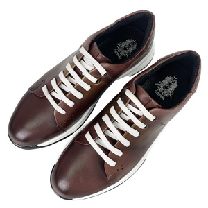 Chaussures décontractées pour hommes en cuir véritable, semelle extérieure en caoutchouc, semelle intermédiaire en EVA, chaussures de golf d'automne - Product Image 5